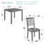 Ensemble de table de salle à manger moderne et compact avec design en bois massif pour la maison