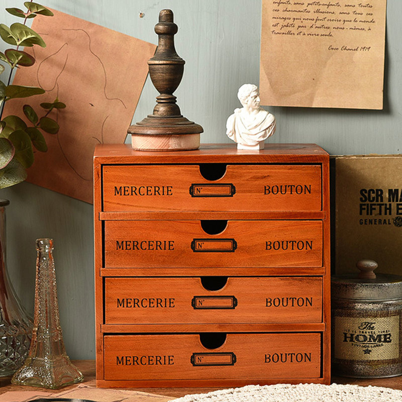 Adeliya Wood Desk Organiser