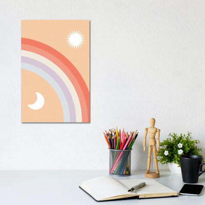 Rainbow Moon And Sun - Wrapped Canvas Print