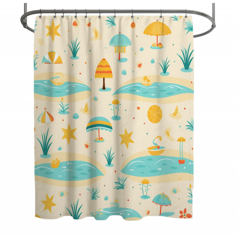 Rideau de douche Sherwinn Beach, H 73 po x l 70 po