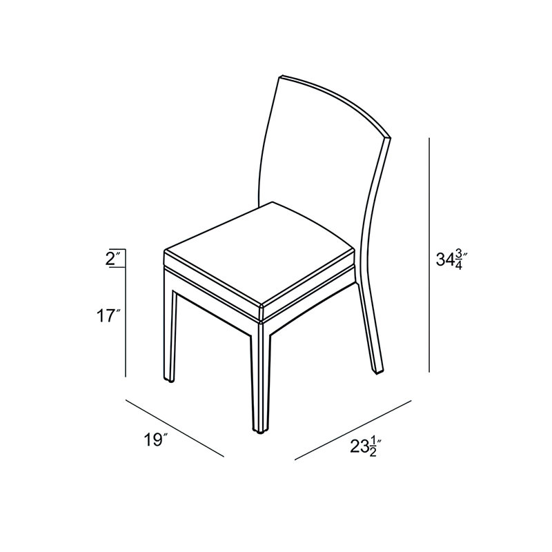 Urbana Outdoor Dining Side Chair, Canvas Henna Sunbrella® Canvas