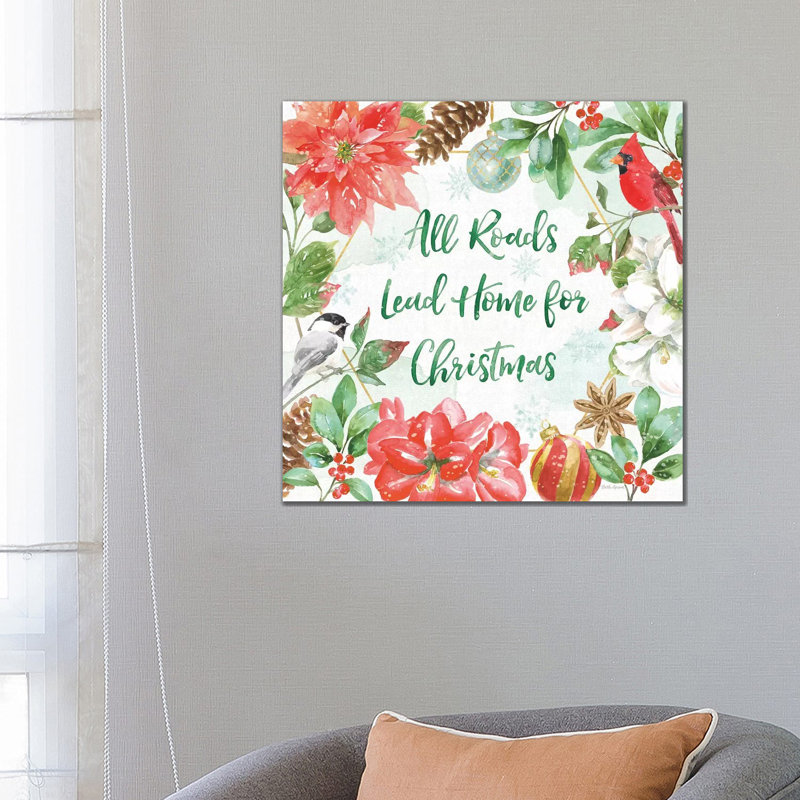 Holiday Flora II by Beth Grove - Wrapped Canvas Print, 66.04 cm H x 66.04 cm W x 1.91 cm D