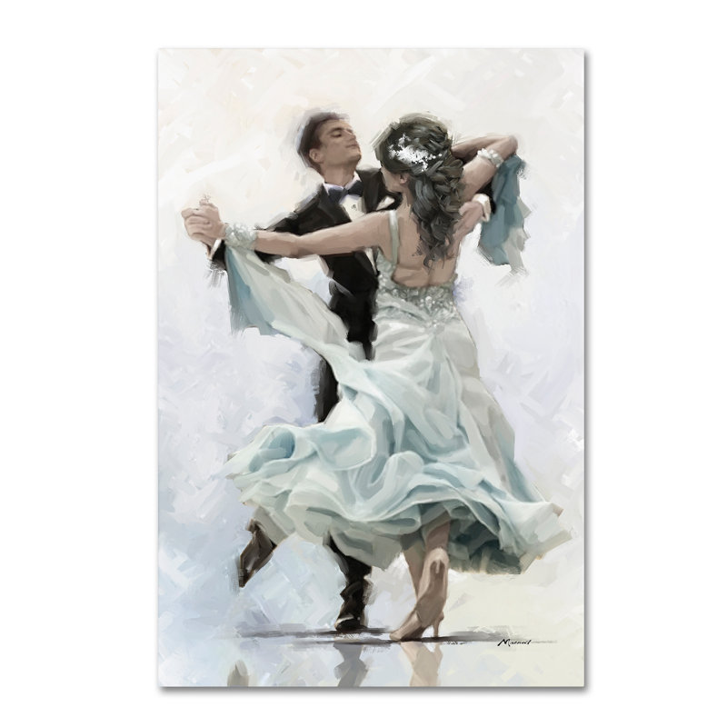 Elegant Couple Dancing Charleston Canvas Art