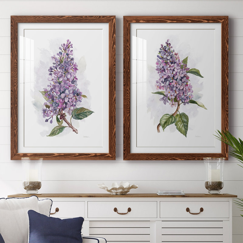 Impression encadrée Awash In Lilac I-Premium - prêt à être accroché, H 31,5 po x l 88 po x P 1,5 po, Érable