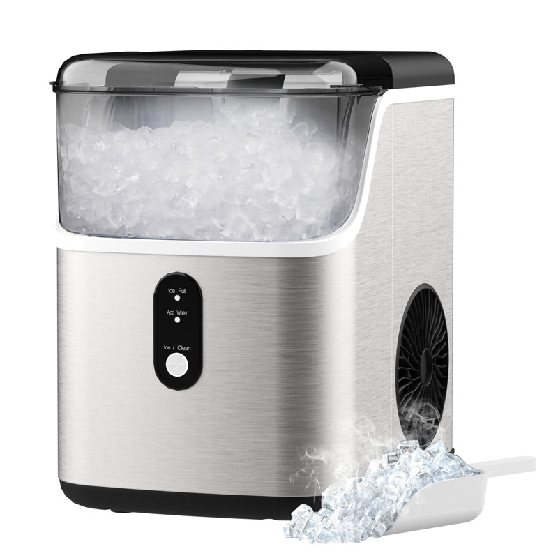 Nugget Countertop Ice Maker, 33Lbs/24H Pebble Ice Machine with Soft Chewable Ice