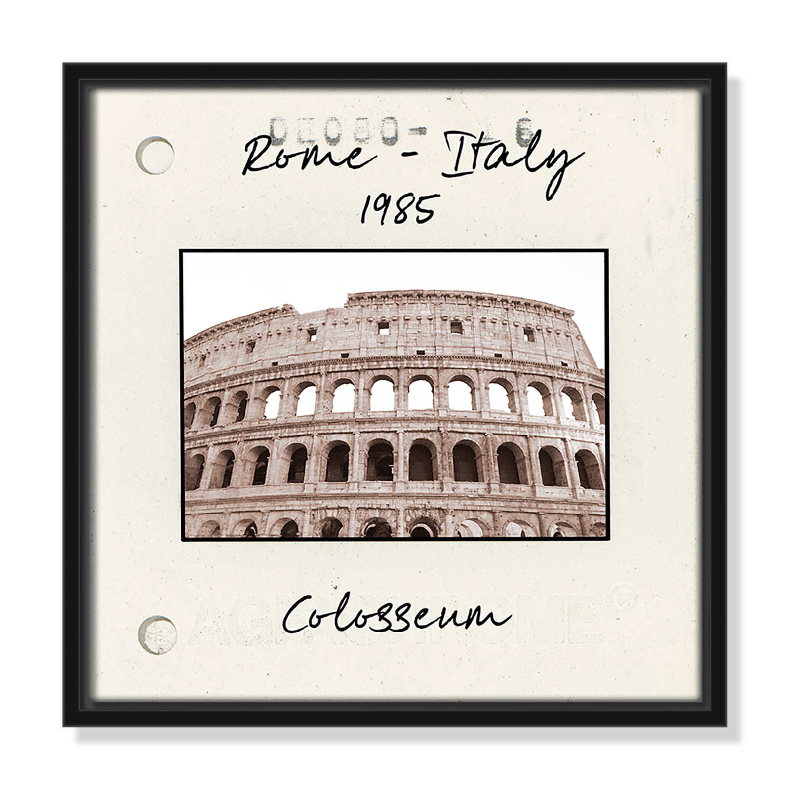 Rome, Italy - Colosseum Print by Natalie Carpentieri, 13.5" H x 13.5" W x 2" D, Black Floater Framed Canvas