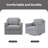 Masue Upholstered Swivel Club Chair-103193385