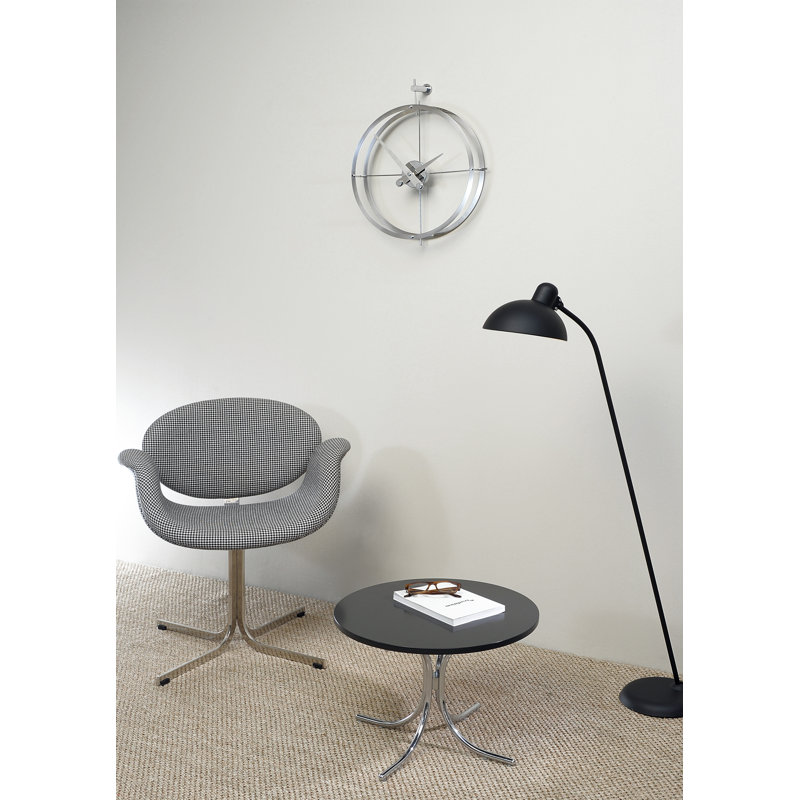 Horloge murale 2 points, Chrome