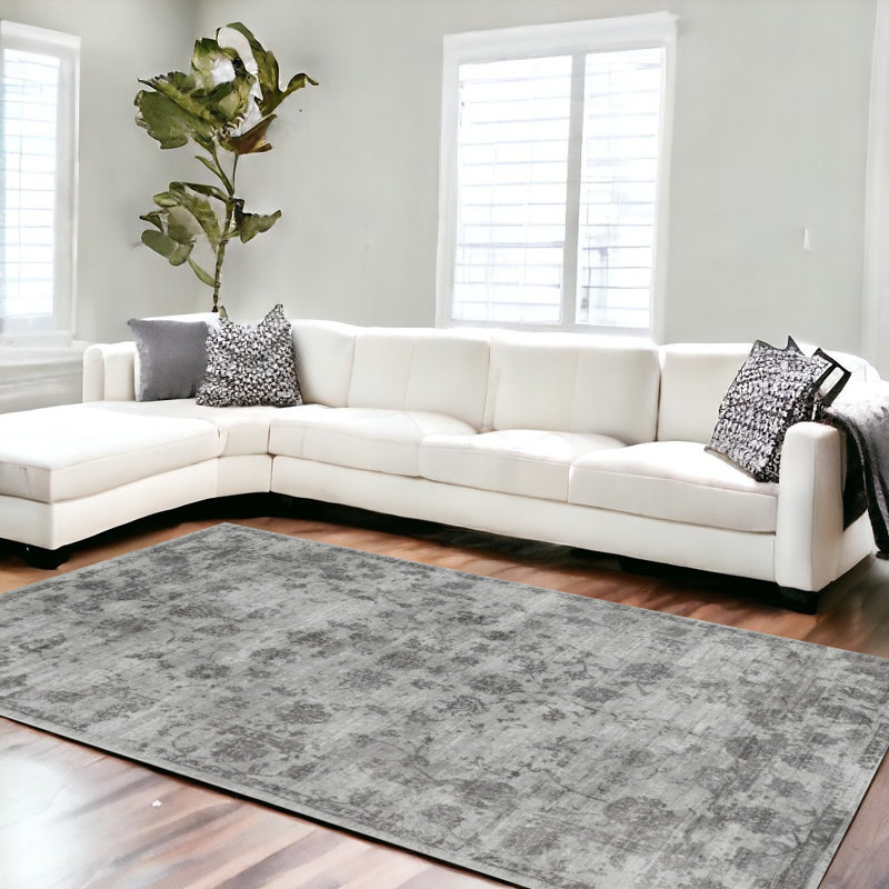 Tapis gris 9 pi x 12 pi