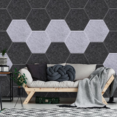 3D Wall Panel in Gray (12-pack)