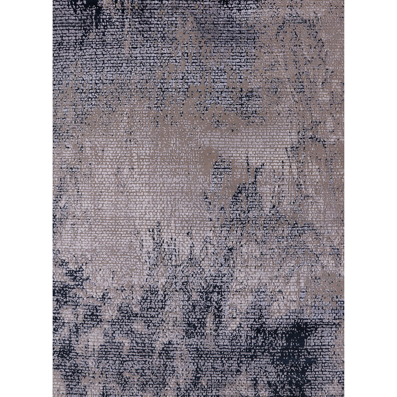 Tapis abstrait noir / brun Broadwell, Rectangle 8 pi x 10 pi