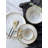 "The Luxury Collection" Marble Design Plate with Gold Trim - Small - 8"