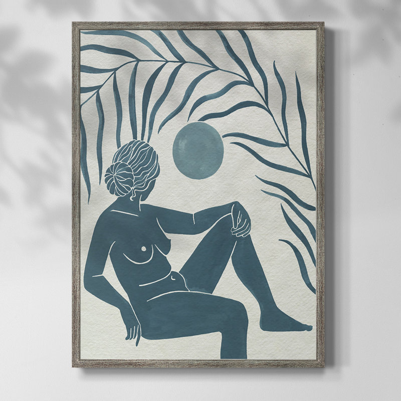Moon Gazer I, reproduction encadrée - bois massif, H 11 po x l 9 po