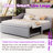 UnaFlora Convertible Twin L-Shaped Upholstered Daybed with Pop-Up Trundle, Twin-to-King Design-1868158921