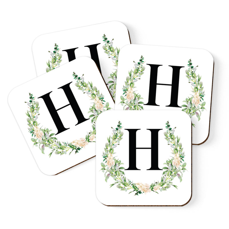 Cork Square 4 Piece Coaster Set, H