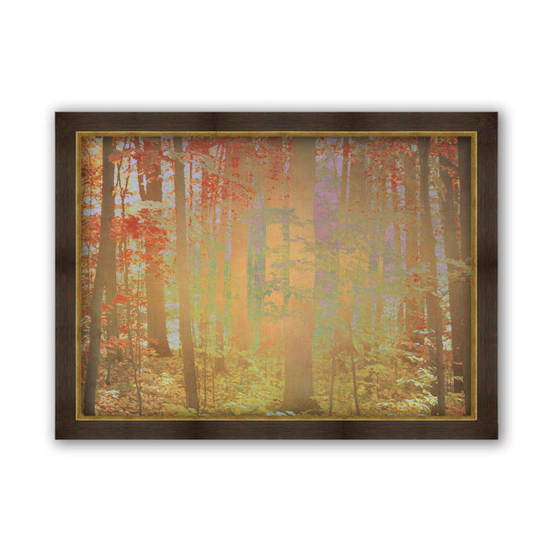 «Autumn Magickly» par Hal Halli. Impression sur papier - Montée et encadrée avec de l'acrylique transparent