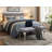 Genuta Grey Velvet Bench with Metal Legs-137548309