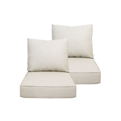 Deep Seat Chair Cushion Set - Almond