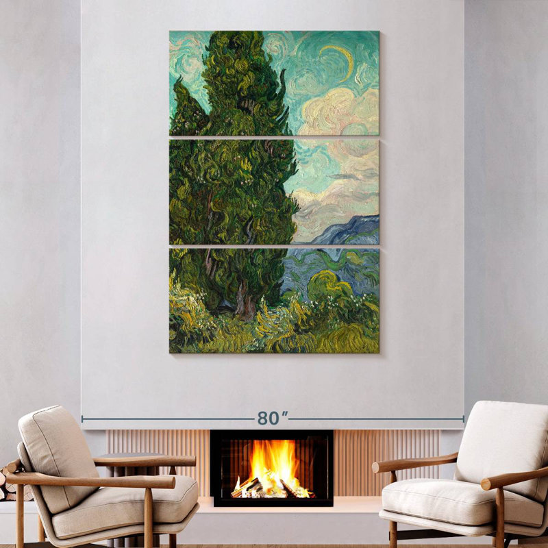 Harnek Cypresses, 74" H x 48" W