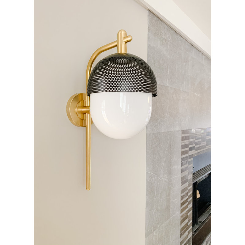 Nyack 1 Light Wall Sconce, Aged Brass