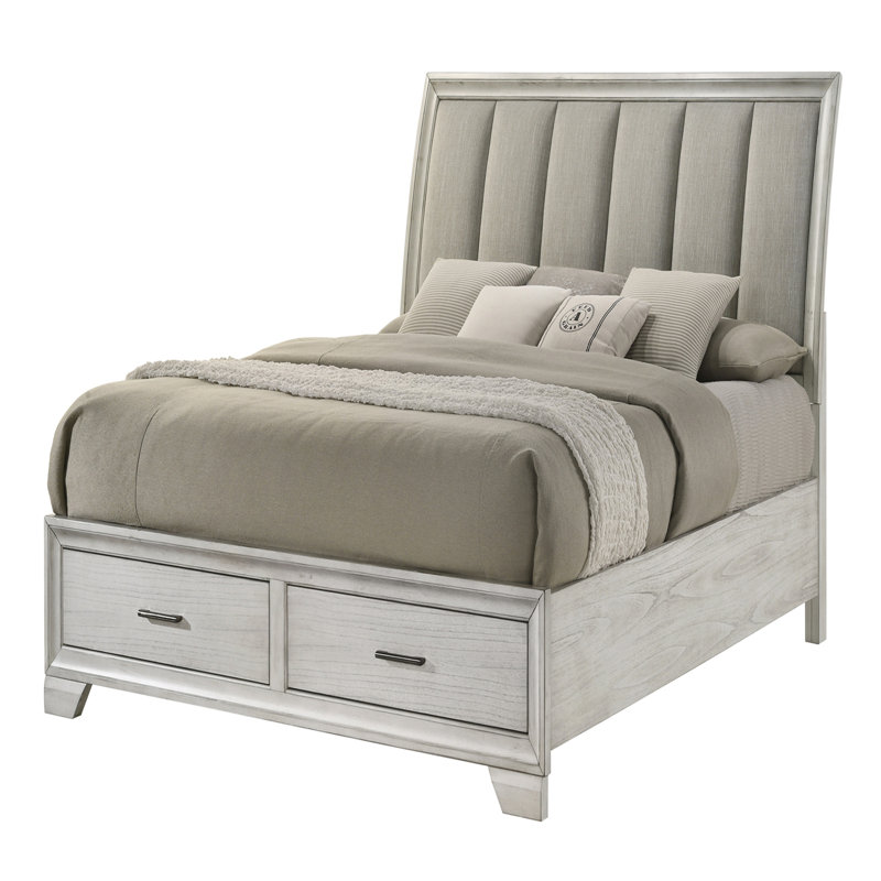 Tête de lit tapissier 1pc, Blanc antique, Très grand