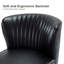 Euclid Faux Leather Chair With Metal Base-1712814005