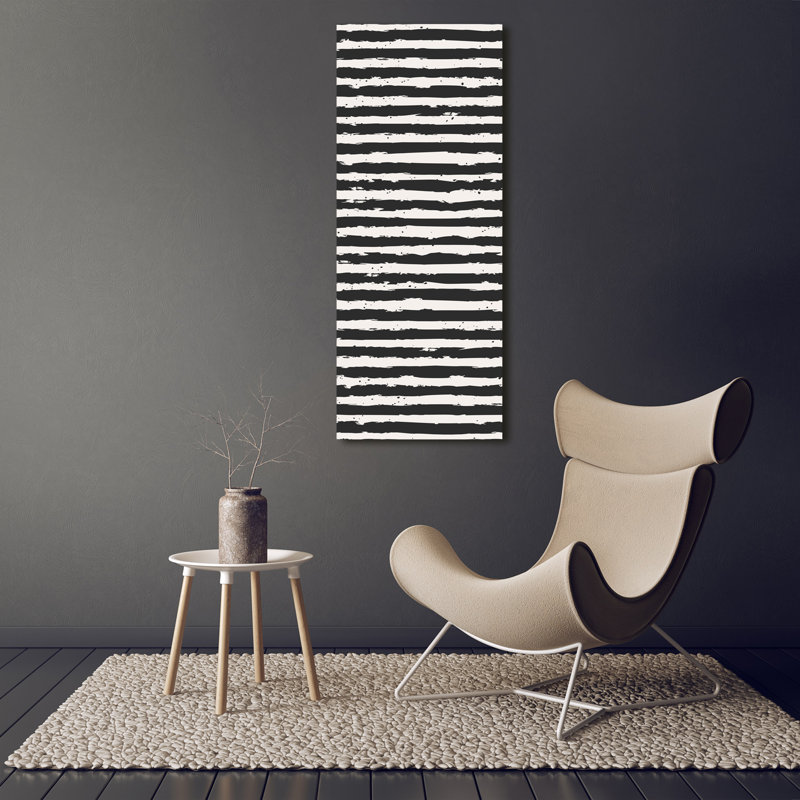 Black And White Stripes - Wrapped Canvas Print