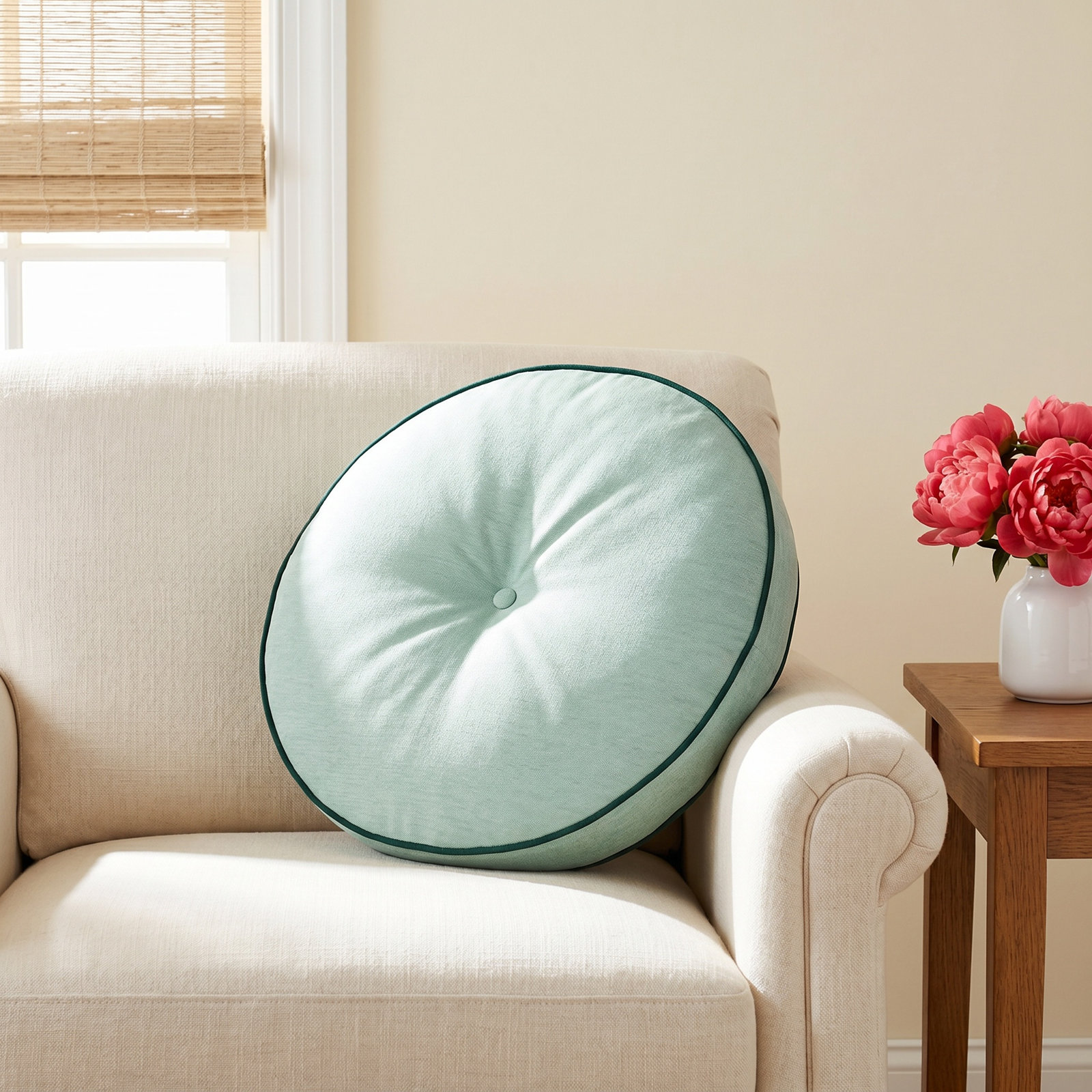Rivie Indoor/Outdoor Throw Pillow, Green