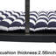 2 pièces - Coussin de siège de patio rayé bleu et blanc - Coussin de chaise à rayures