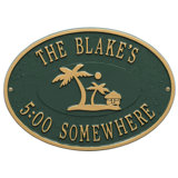 Personalized Island Time Palm Plaque Wall Décor