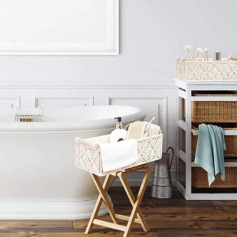 Ensemble de 2 paniers de rangement Macramé Boho