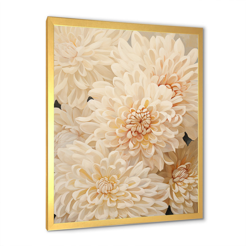 Minimalisme mamans en couleur beige et discrète II sur toile, H 44 po x l 34 po x P 1,5 po, Cadre doré simple