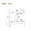 Meuble-lavabo 36 po avec lavabo en céramique, deux armoires et cinq tiroirs, structure en bois massif-362052408