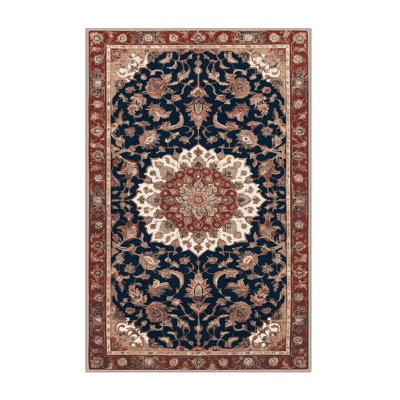 Machine Washable Persian Brown Area Rug