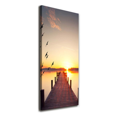 Sunset Pier - Wrapped Canvas Print