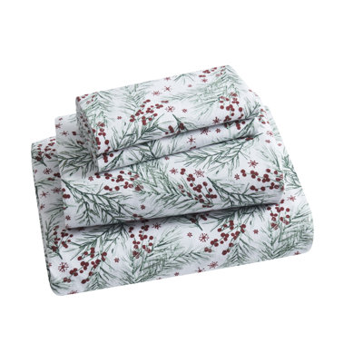 Ensemble de literie en flanelle de pin brossé triple