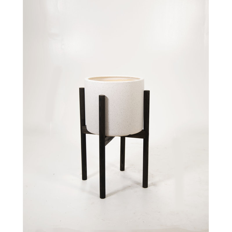 Pot à fleurs en céramique Heitman, Ébène