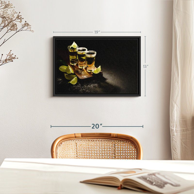 Téquila Shots, reproduction sur toile, H 13 po x l 19 po