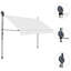 Dakota Fields Fabric Cover Retractable Patio Awning-1194891238
