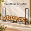 Amazyn 232.7 cm Metal Log Store Freestanding Indoor & Outdoor Firewood Rack