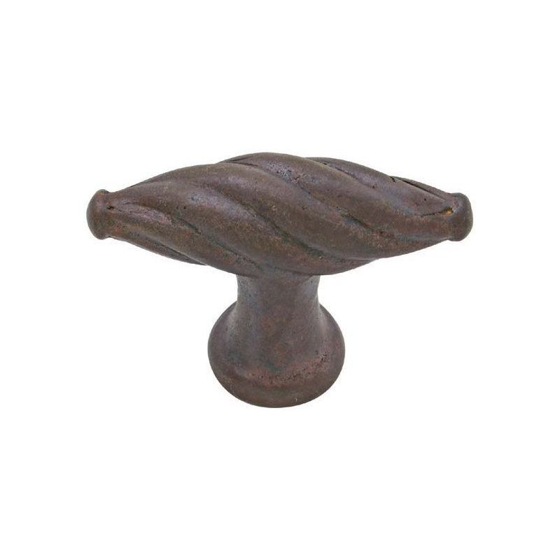 Poignée en T Emtek Tuscany, H 1,75 po x l 0,56 po x P 1,25 po, Patine bronze moyen