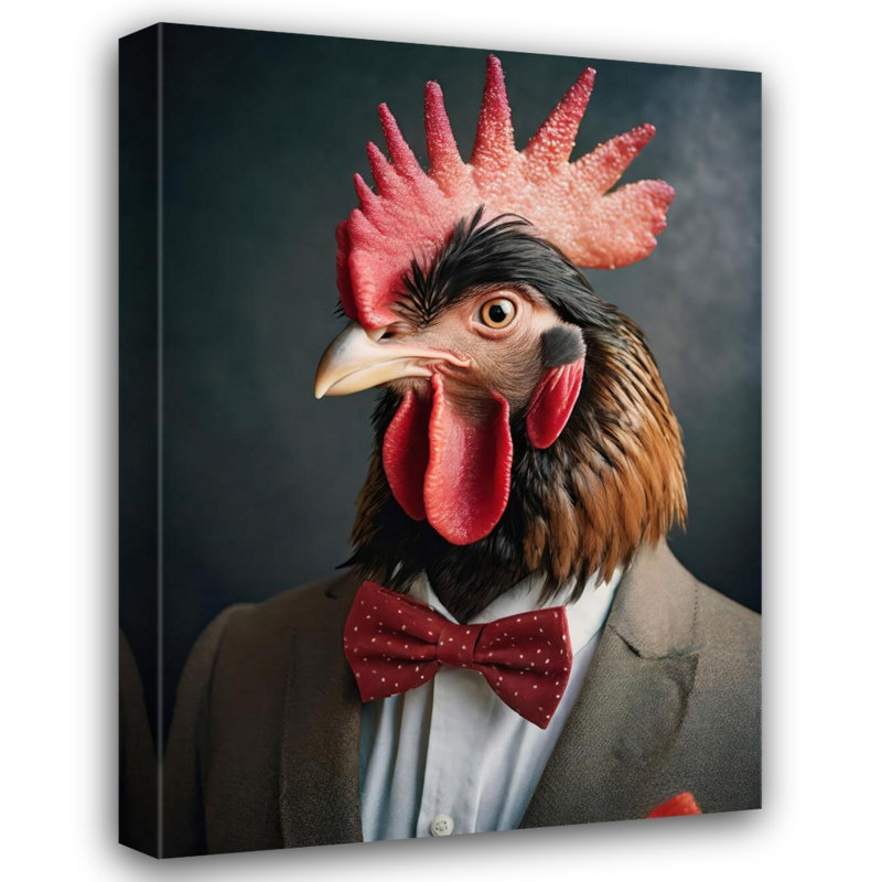 «Coq» sur toile, H 24 po x l 20 po