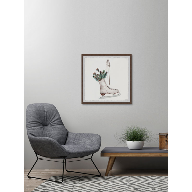 Skating Boot - Single Picture Frame Painting, 61cm H x 61cm W x 3.81cm D