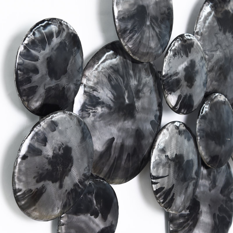 Obsidian Handmade Modern Abstract Wall Decor on Metal
