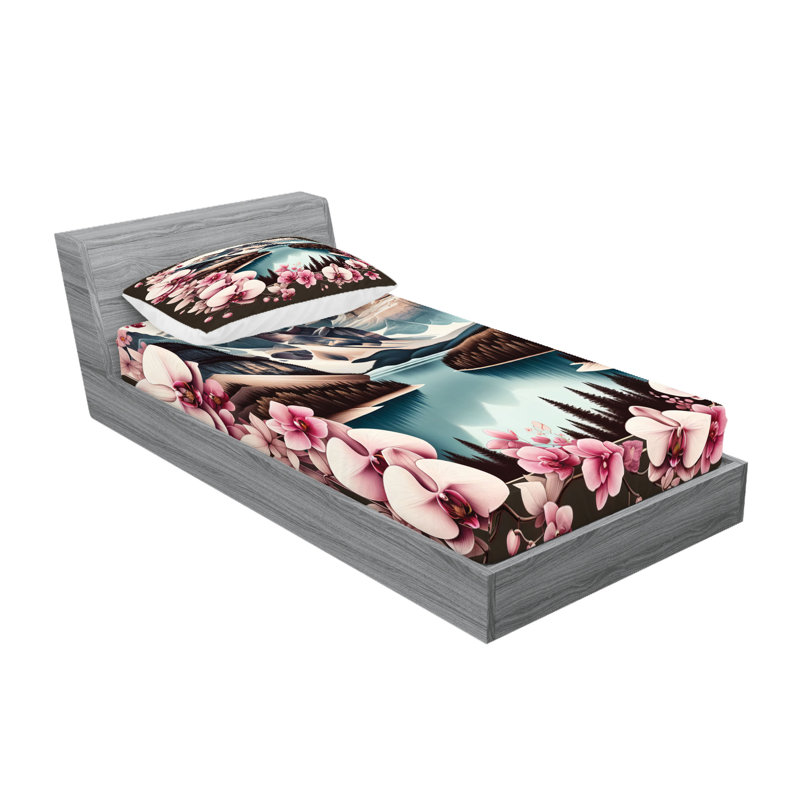 Microfiber Sheet Set, Twin Sheet Set with 1 Pillowcase