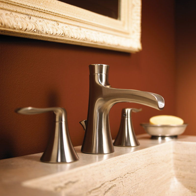 Robinet de salle de bain Caspian, Nickel brossé