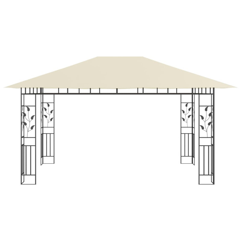 MM 118" x 157.5" Steel Patio Gazebo, Cream