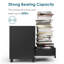 3-Drawer Vertical Filing Cabinet With Casters, Fully Assembled For Home And Office Use, Durable And Mobile Storage Solution