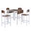 Ensemble de table de salle à manger à rallonge 5 pièces à hauteur de comptoir avec chaises pour 4