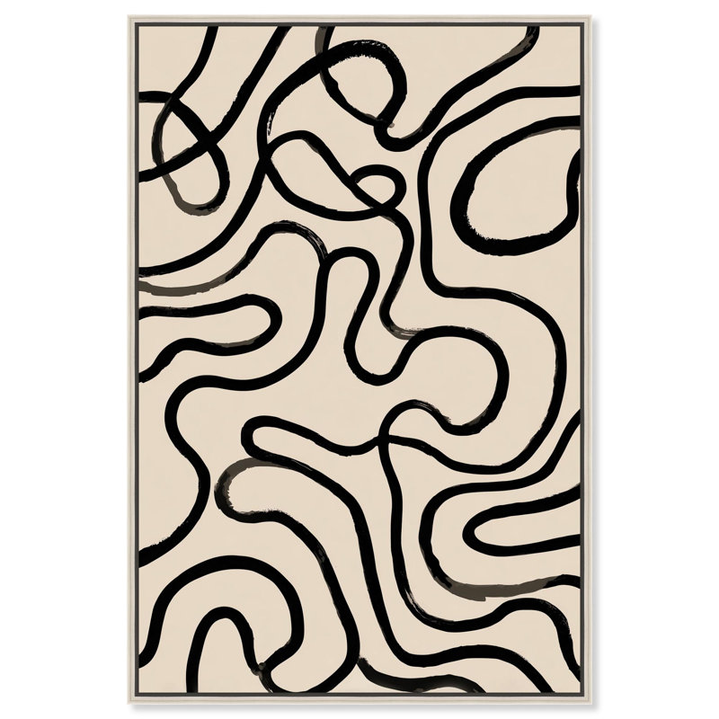 Path of a Thought I Canvas Print Modern Wall Decor by Art Remedy, Silver Frame, 36 x 54, 55" H x 37" W, Silver Frame